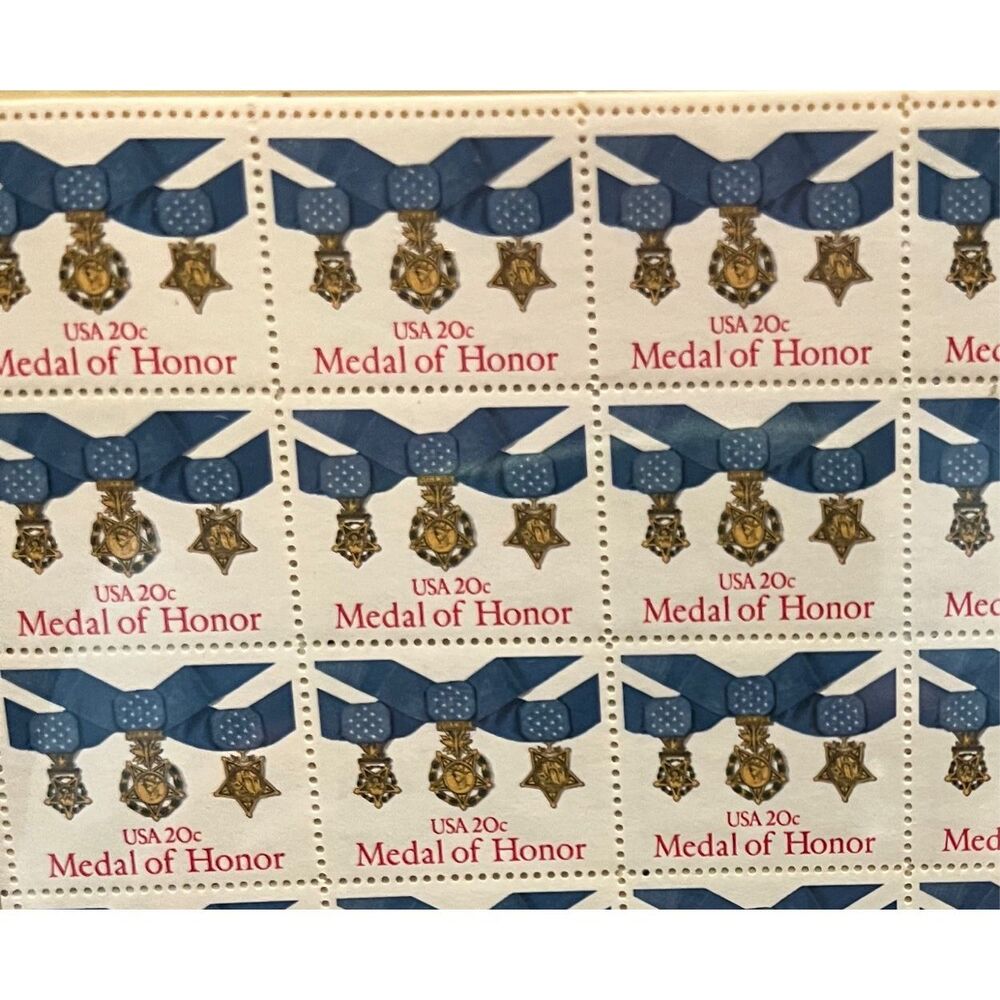 MNH 1983 Medal of Honor 40 20c Sheet of Stamps Scott #2045